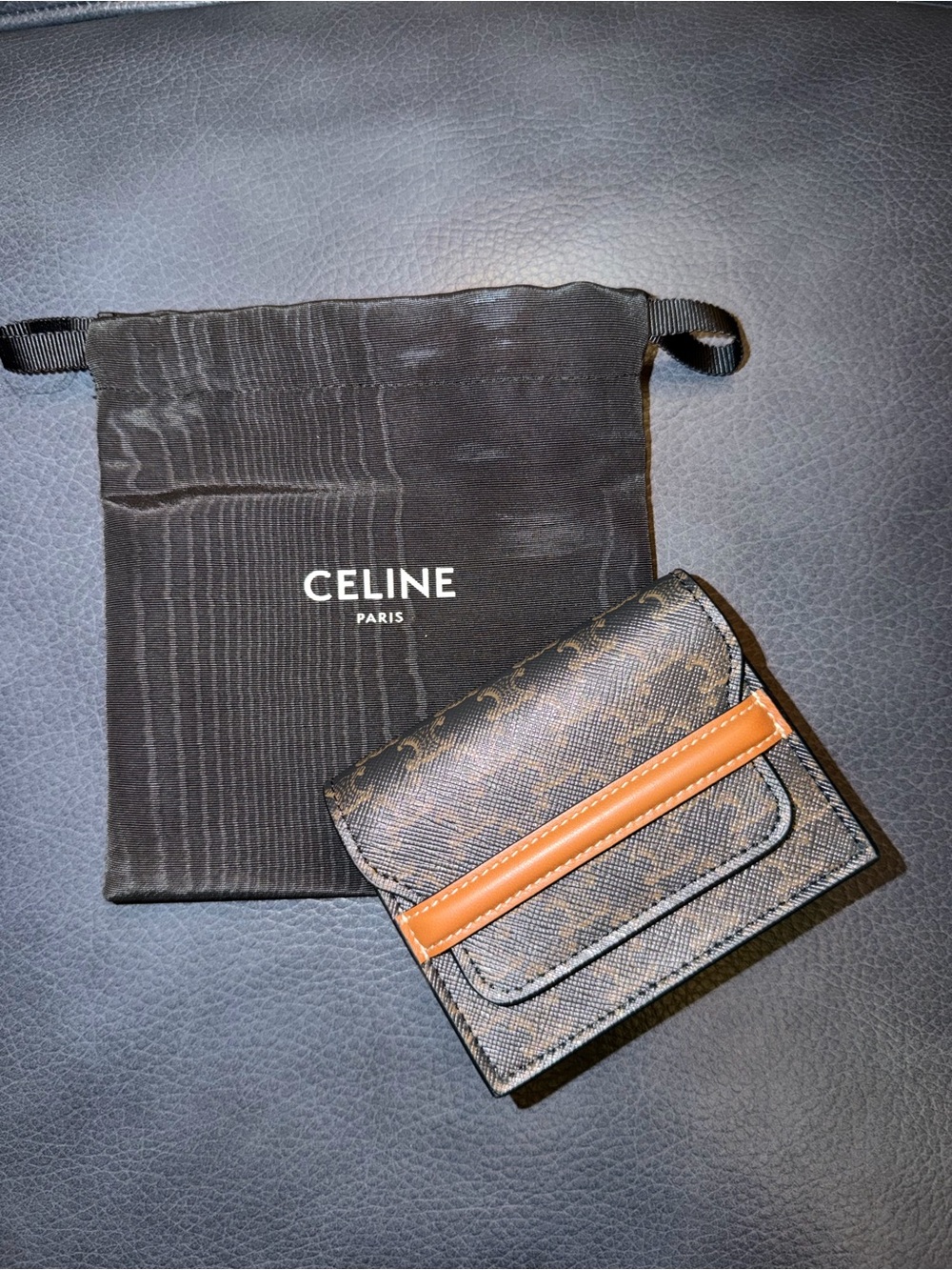 NWOT Celine Brown Monogram Triomphe Card Holder Wallet